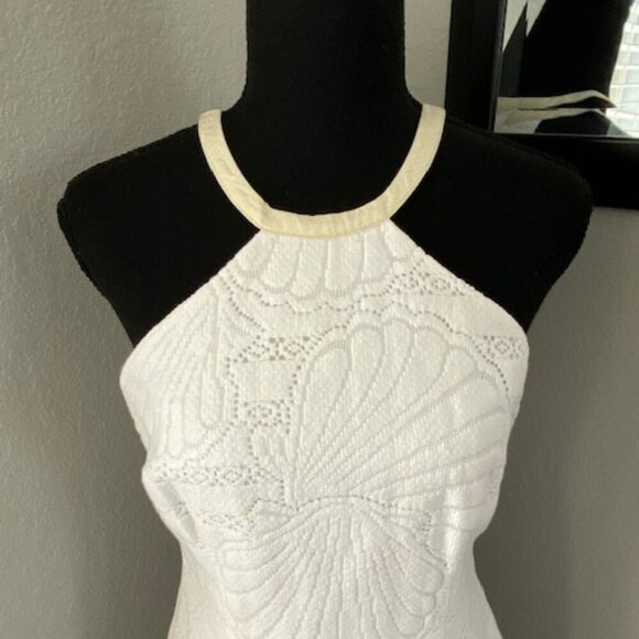LILLY PULITZER Jenna White Halter Shell Shift Dress Small - Picture 9 of 16